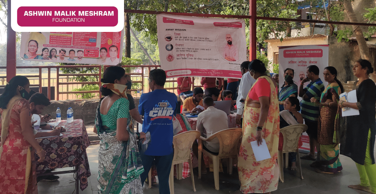 AMM Foundation conducted an E-Shram Drive at Sable Nagar, Kurla.