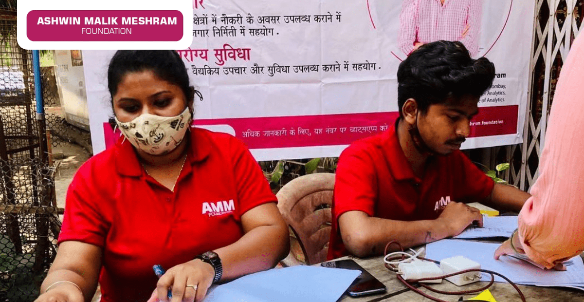 AMM Foundation conducted an E-Shram Drive at Nehru Nagar, Kurla.