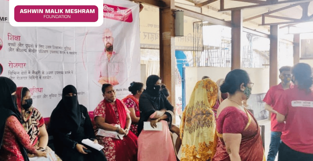 Jan Dhan Yojna Drive Organised by AMM Foundation for women in Takshashila Nagar, Kurla