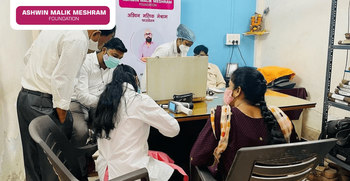 AMM Foundation conducted an eye check-up camp at Nehru Nagar Police Station, Kurla