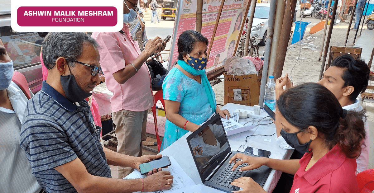Ashwin Malik Meshram Foundation conducted an E-Shram Yojana Camp at Chunabhatti