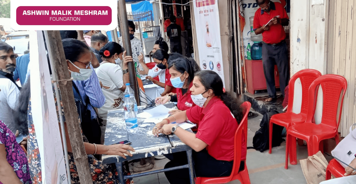 Ashwin Malik Meshram Foundation conducted an E-Shram Yojana Camp at Chunabhatti.