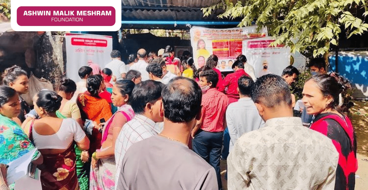 AMM Foundation conducted an E-Shram Yojana Drive at Sable Nagar, Kurla.