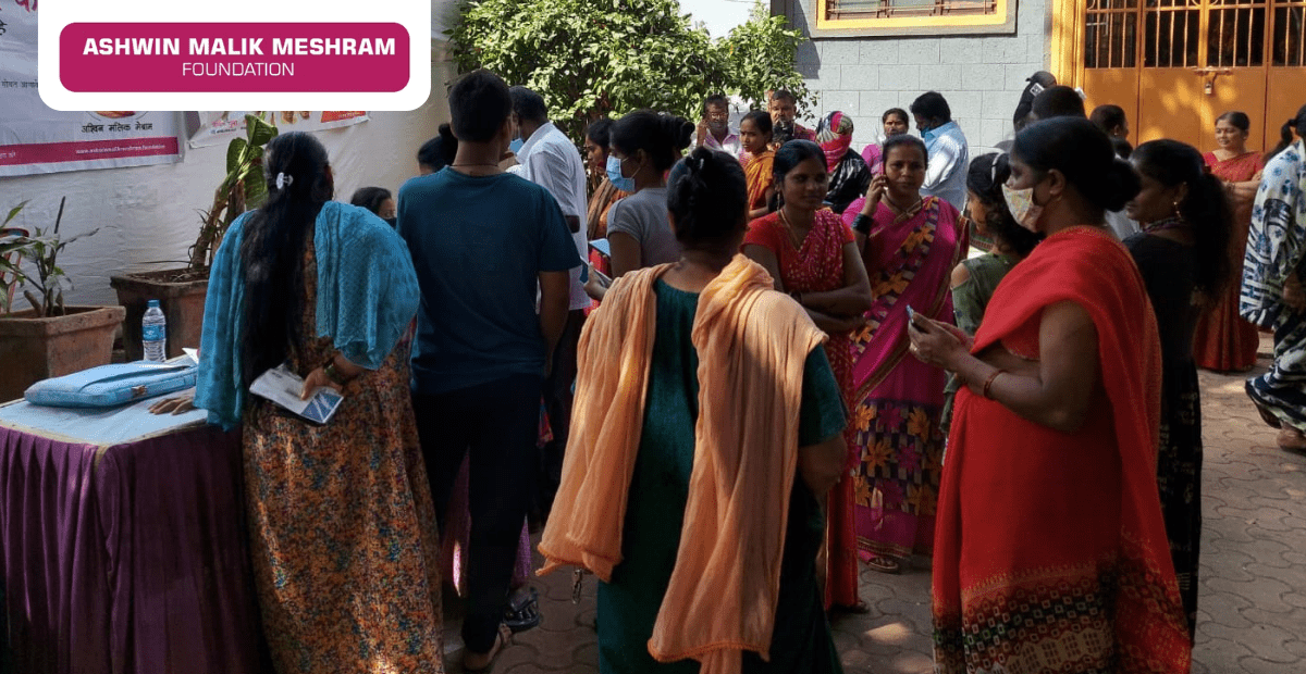 AMM Foundation in association with MLA Ameet Satam and Corporator Rohan Rathod organised an E-Shram Yojana camp at Shivaji Nagar, Andheri West.