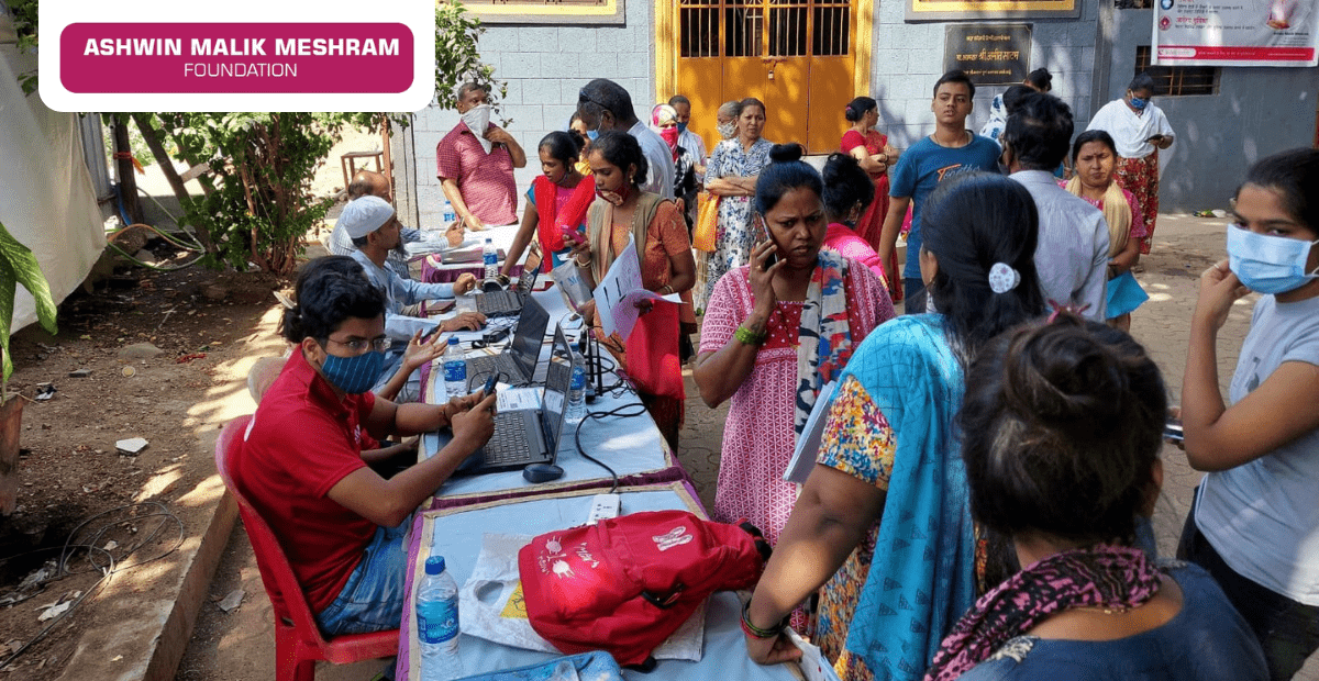 AMM Foundation in association with MLA Ameet Satam and Corporator Rohan Rathod organised an E-Shram Yojana camp at Shivaji Nagar, Andheri West.