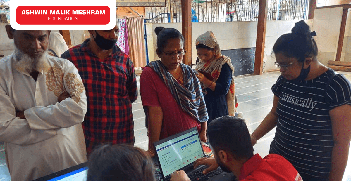 E-shram Yojna Camp Conducted at Takshshila Nagar, Kurla by AMM Foundation in association with Shrikant Bhise.