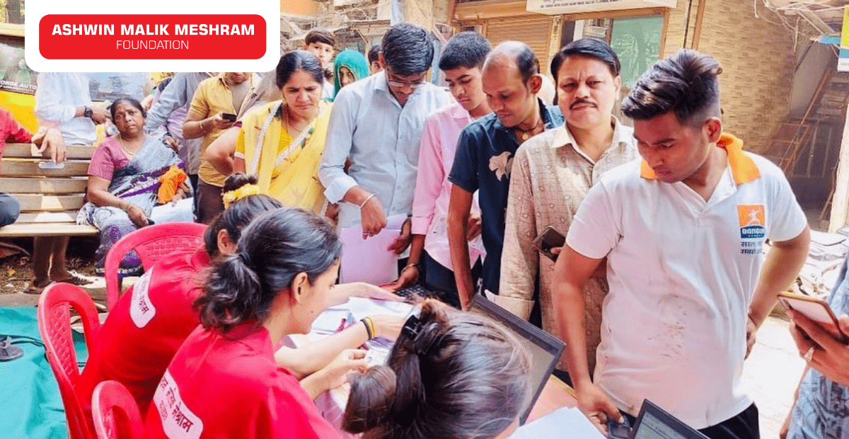 AMM Foundation in association with Shivsena Shakha Kramank 151 organised a Ayushman Bharat Health Card Camp at Thakkar Bappa Colony, Chembur.