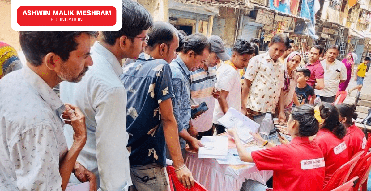 AMM Foundation in association with Shivsena Shakha Kramank 151 organised a Ayushman Bharat Health Card Camp at Thakkar Bappa Colony, Chembur.