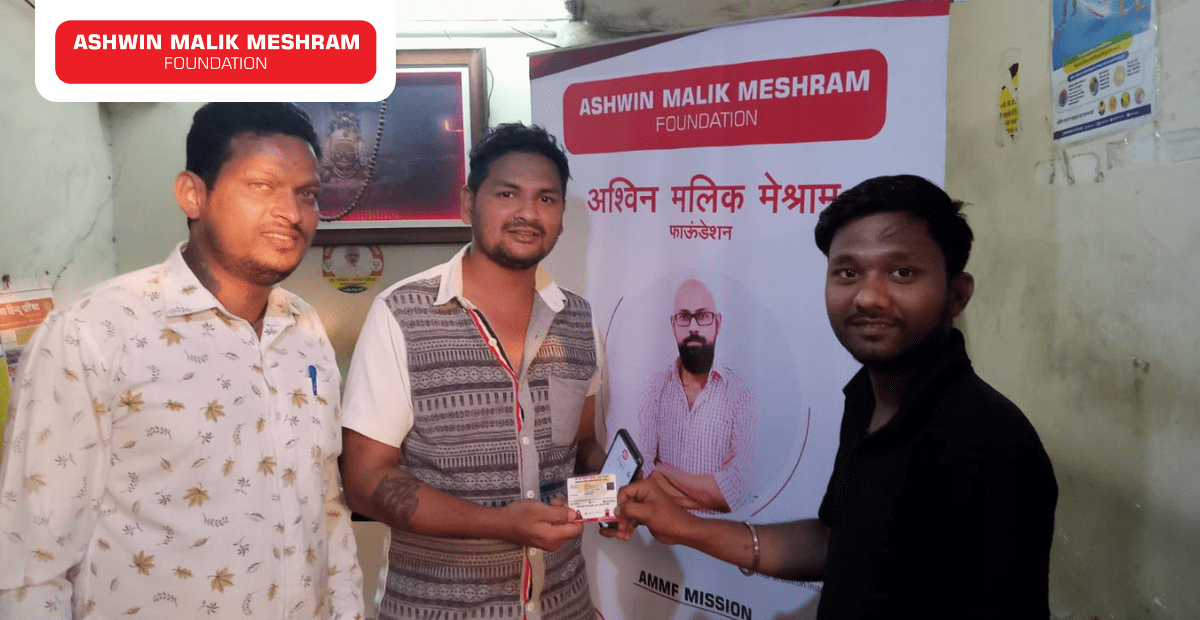 E-Shram Card Distribution Camp Conducted by AMM Foundation at Thakkar Bappa, Chembur.