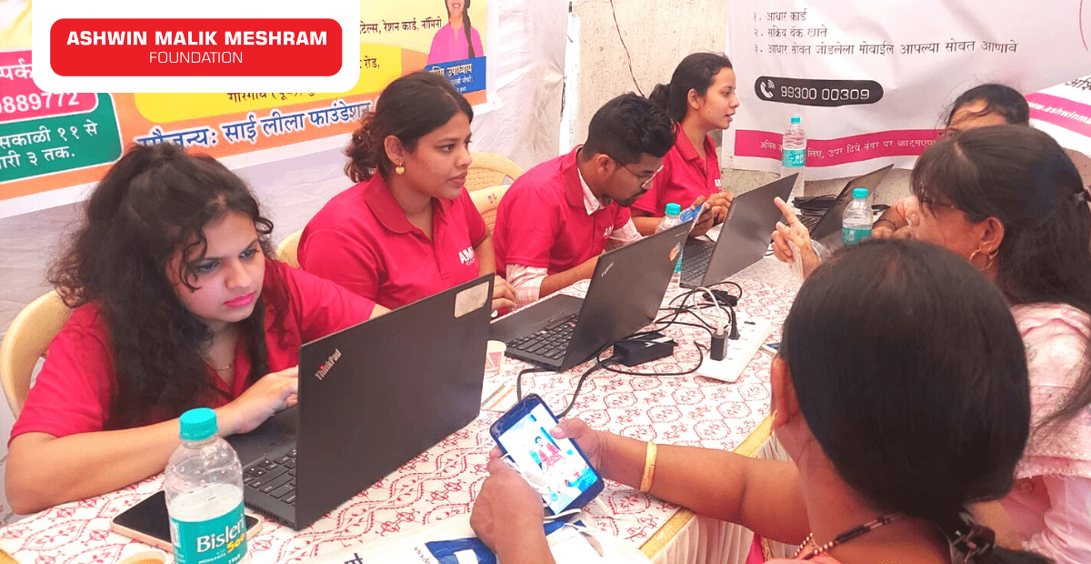 E-Shram Yojna Camp Conducted at Goregaon, East by AMM Foundation in association with Capt. Rakesh Coelho and Hemang Jangla