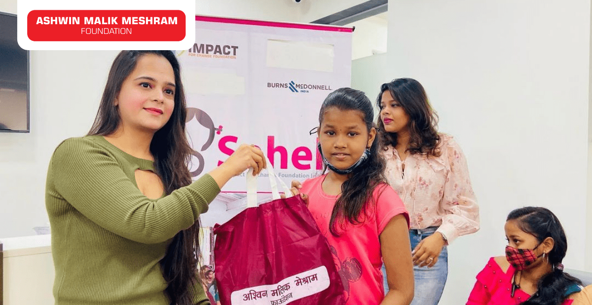Ashwin Malik Meshram Foundation conducted a seminar on “Menstruation Hygiene Awareness” for teenager girls at their Kurla office.