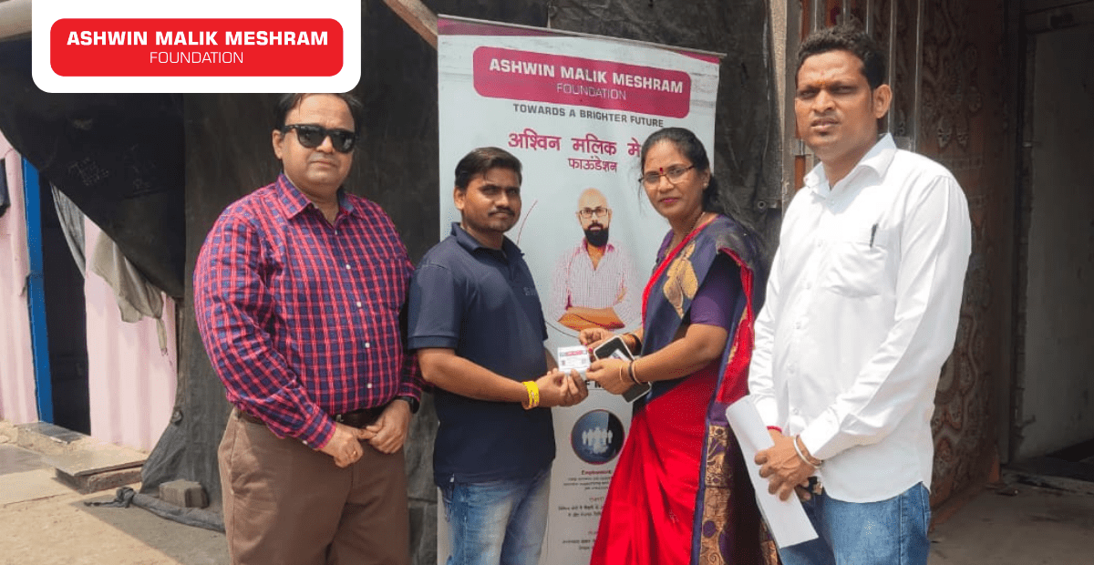Ayushman Bharat Health Card Distribution Camp conducted by AMM Foundation at Rahul Nagar No. 2, Chunabhatti.