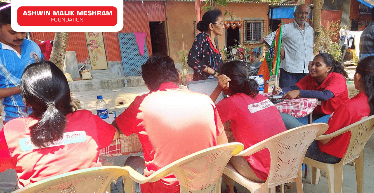 AMM Foundation conducted an Ayushman Bharat Health Card Camp at Aagri Samaj, Nehru Nagar, Kurla.