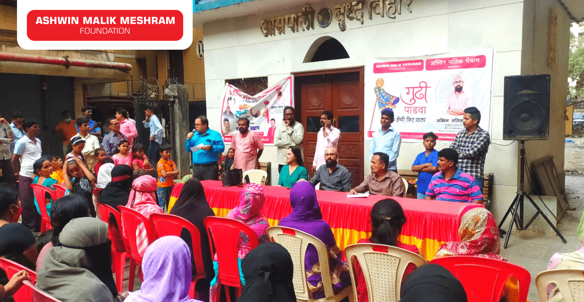 AMM Foundation distributed 400+ Festival Happiness Kits to underprivileged people of Jagruti Nagar, Kurla.