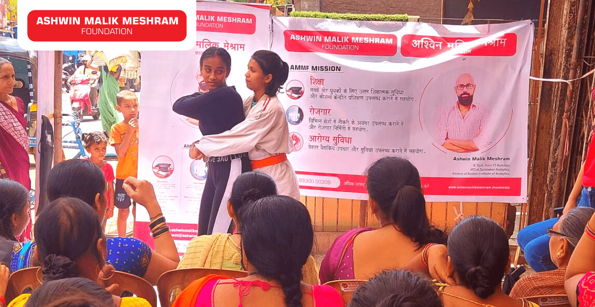 To empower women, Ashwin Malik Meshram Foundation in association with MLA Ashish Shelar Organised a Self-Defense Training Camp for teenage girls and women at Santacruz, West.