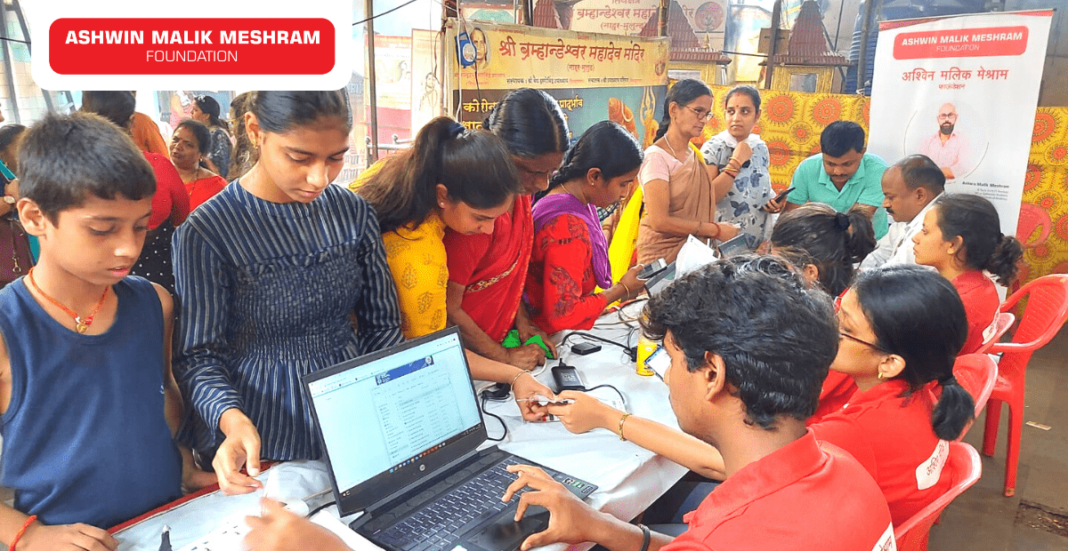 200+ beneficiaries were registered in the Ayushman Health Id Camp conducted by AMM Foundation in association with Rashmi Jadhav at J.N. Road, Mulund (West).