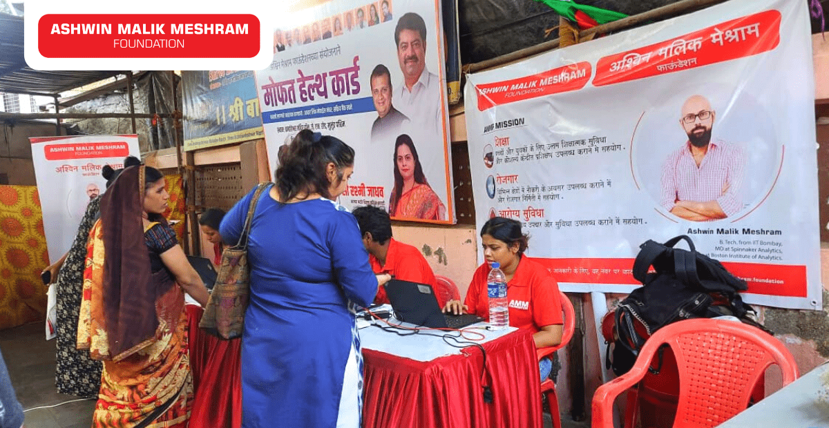 200+ beneficiaries were registered in the Ayushman Health Id Camp conducted by AMM Foundation in association with Rashmi Jadhav at J.N. Road, Mulund (West).