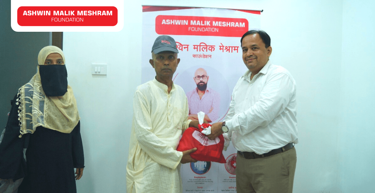 Ashwin Malik Meshram Foundation Distributed Nutrition kits to cancer patients at Kurla.