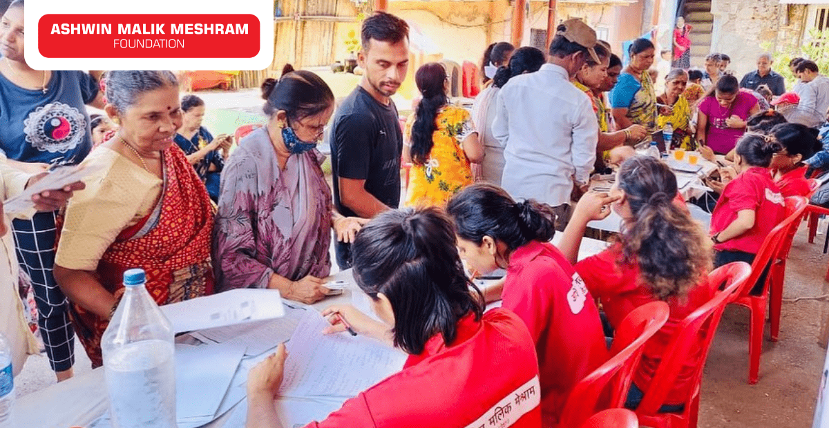 Ashwin Malik Meshram Foundation in association with Akhil Koli Samaj conducted an Ayushman Bharat Health Card Camp at Worli Koliwada.