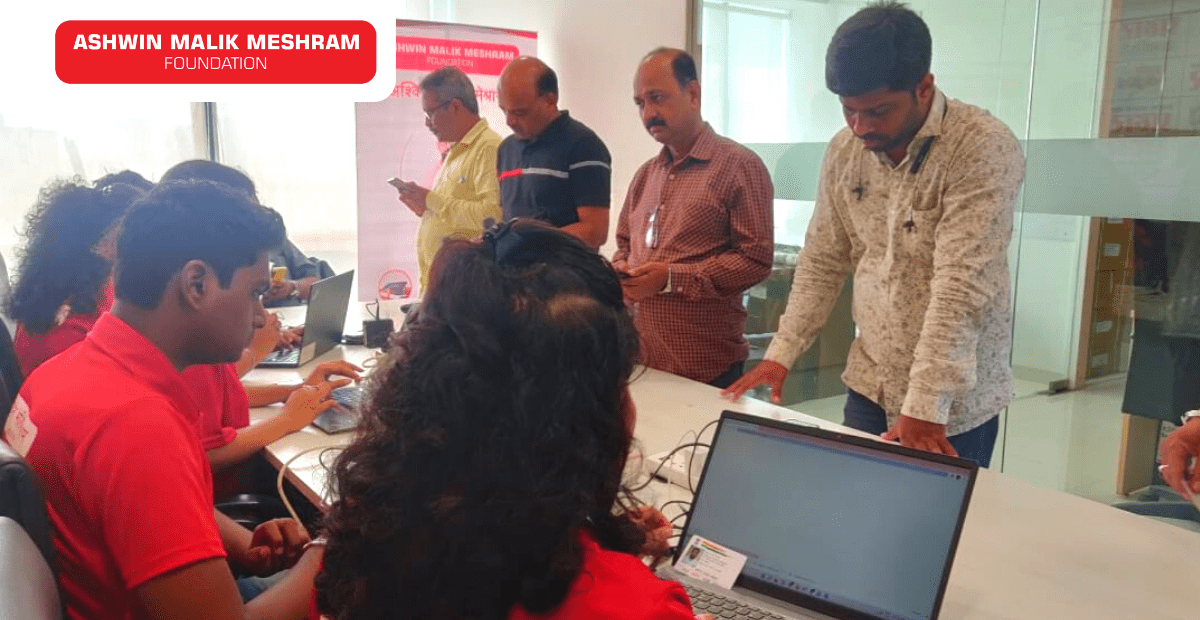 At Prahaar Live's Bandra office, Ashwin Malik Meshram Foundation organised an Ayushman Bharat Health Card Camp for all journalists and staff.