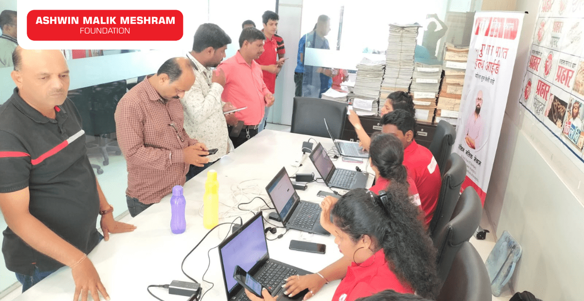At Prahaar Live's Bandra office, Ashwin Malik Meshram Foundation organised an Ayushman Bharat Health Card Camp for all journalists and staff.