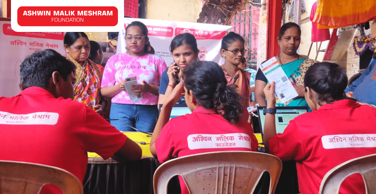 Ayushman Bharat Health Card Camp conducted by AMM Foundation at Sai Baba Mandir, Goregaon (East).