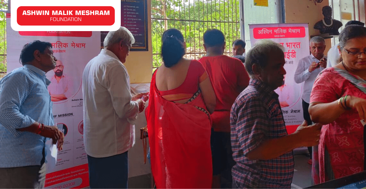 200+ Beneficiaries registered in the Ayushman Bharat Health Card Camp conducted by AMM Foundation at Kokan Nagar, Jogeshwari.