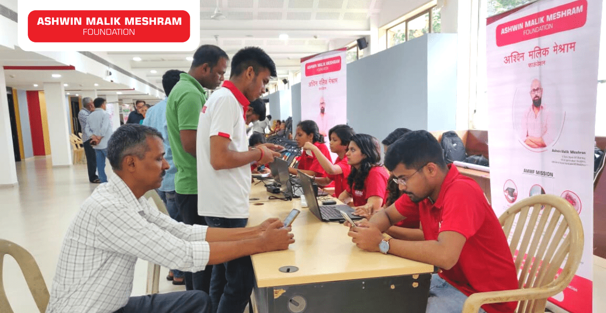 Ashwin Malik Meshram Foundation conducted an Ayushman Bharat Health ID Camp for students, teachers as well as non- teaching staff of IIT Bombay.