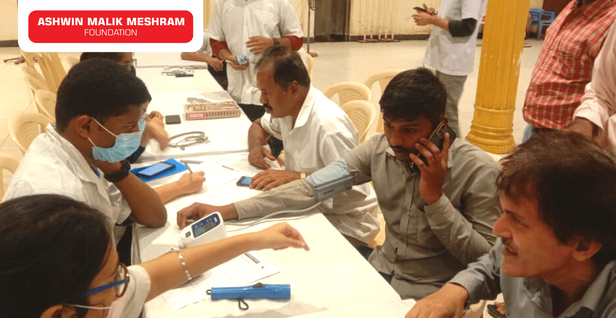Ashwin Malik Meshram Foundation conducted a Free Medical Check-up Camp along with Aayushman Bharat Health ID Camp at Sewri, Wadala.