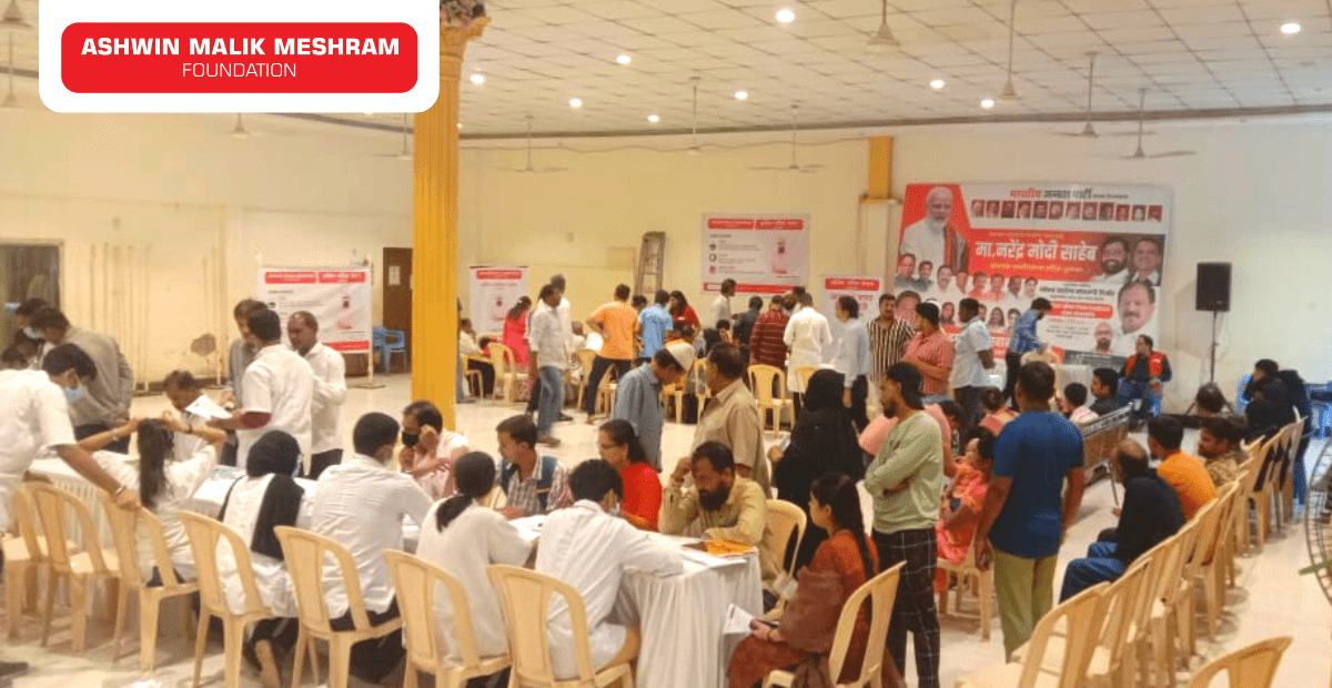 Ashwin Malik Meshram Foundation conducted a Free Medical Check-up Camp along with Aayushman Bharat Health ID Camp at Sewri, Wadala.