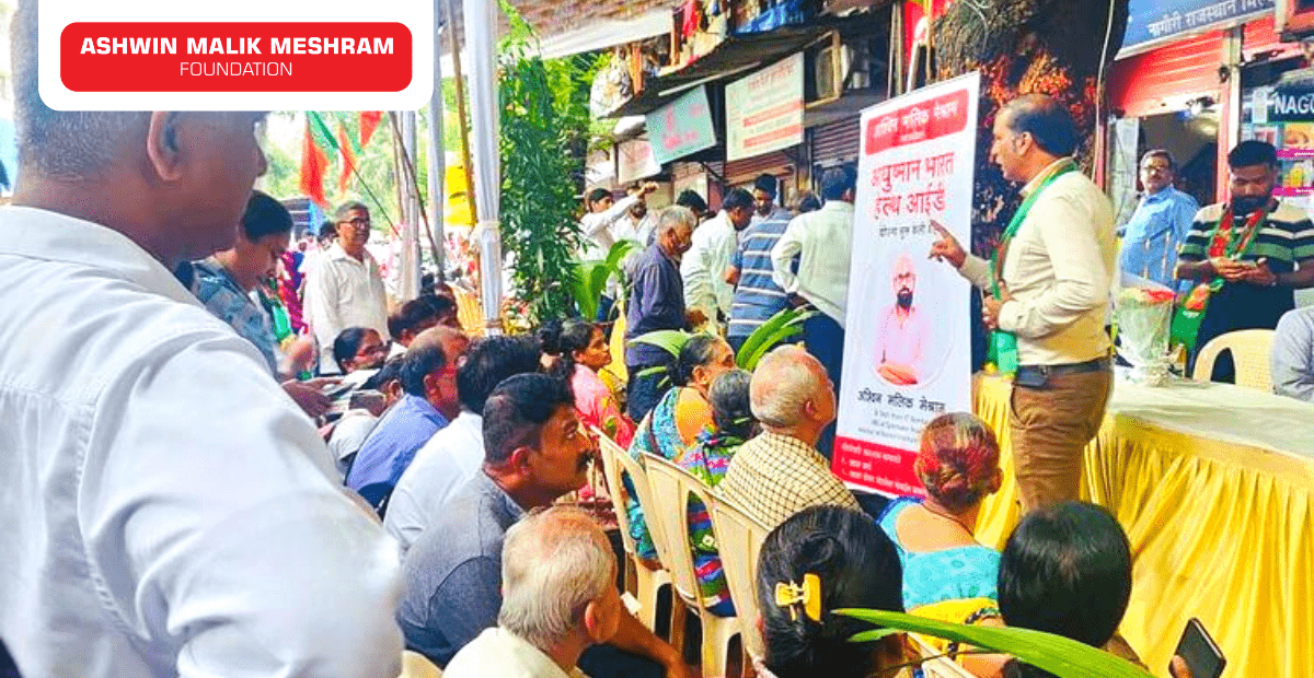 350+ People benefited from Free Medical Checkup Camp along with Ayushman Bharat Health ID Camp conducted at Dadar by Ashwin Malik Meshram Foundation.