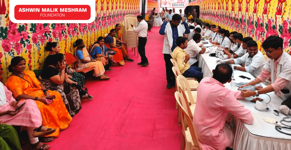 1500+ people benefited from Free Medical Checkup Camp along with Ayushman Bharat Health ID Camp conducted at Wadala by AMM Foundation.