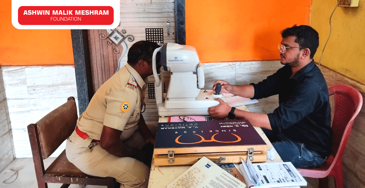 AMM Foundation conducted a Free Eye Check-Up Camp along with Health ID Card Camp for Traffic Police Officers of Mumbai Division.