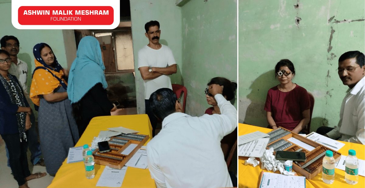 Free Eye Check-up Camp along with Ayushman Bharat Health ID Camp conducted at Santacruz by AMM Foundation.