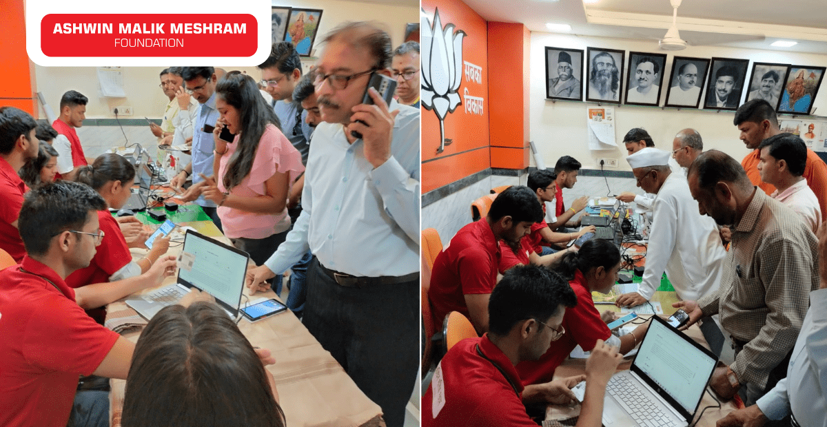 300+ BENEFICIARIES REGISTERED IN THE ABHA CARD CAMP ALONG WITH EYE CHECK-UP CAMP CONDUCTED AT ANDHERI EAST.