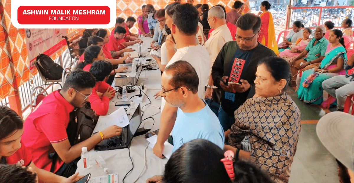 Ashwin Malik Meshram Foundation in association with BJP MLA Mr. Kalidas  Kolambkar conducted an Ayushman Bharat Health ID Camp at Bhoiwada.