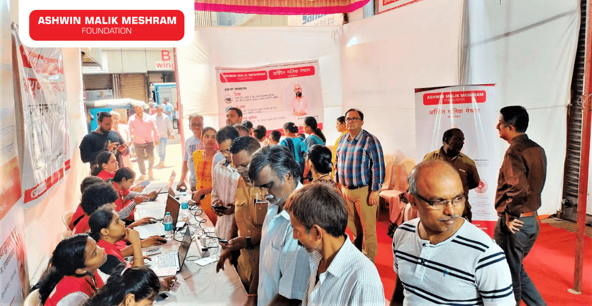 Medical Health Checkup Camp along with Ayushman Bharat Health Card Camp Conducted by AMM Foundation at Tatya Tope nagar, Goregaon west.