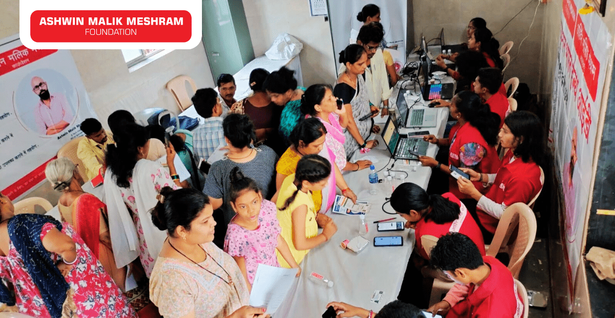 Medical Camp, Eye Check-Up Camp and Ayushman Bharat Health Card Camp Conducted by AMM Foundation at Mahakali Caves, Andheri East.