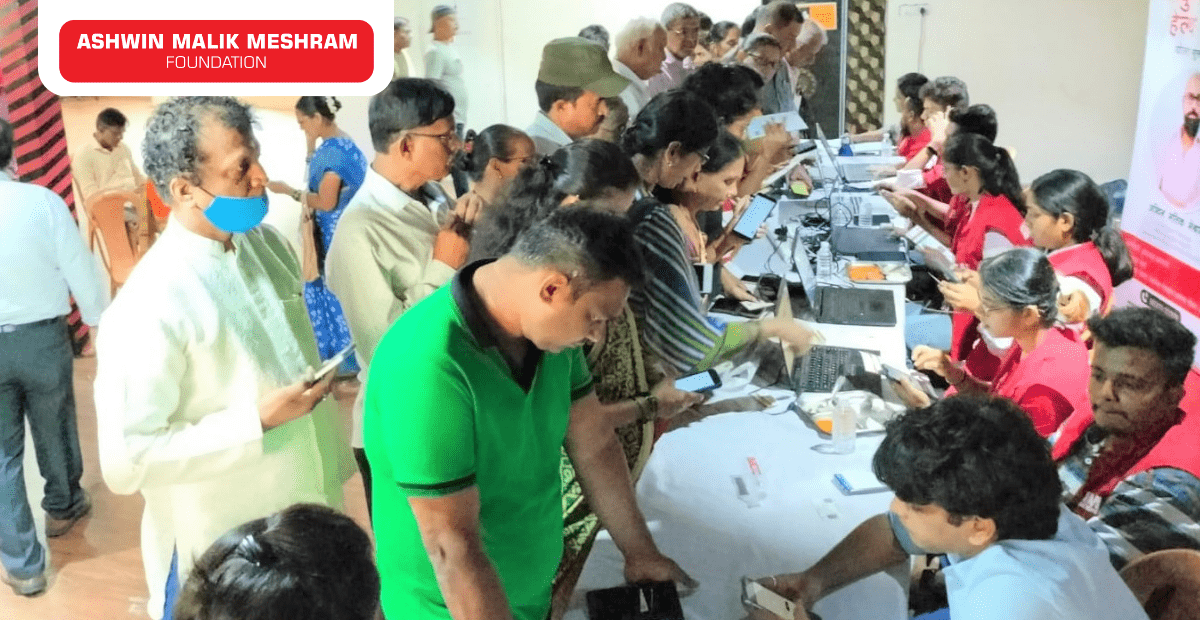 AMM Foundation conducted Free Eye Check-up camp along with Aayushman Bharat Health ID Camp at Chakala, Andheri (East).