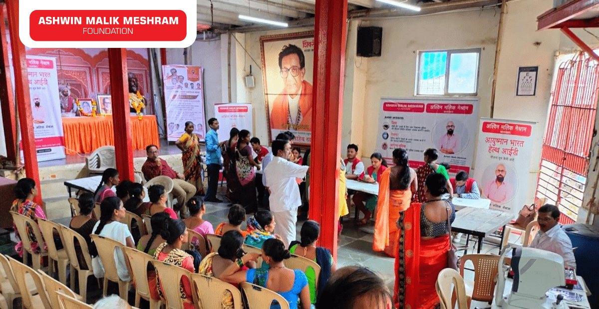 Ashwin Malik Meshram Foundation conducted an Eye Check-up camp along with Aayushman Bharat Health ID Camp at Marol Pipe Line, Andheri (East).