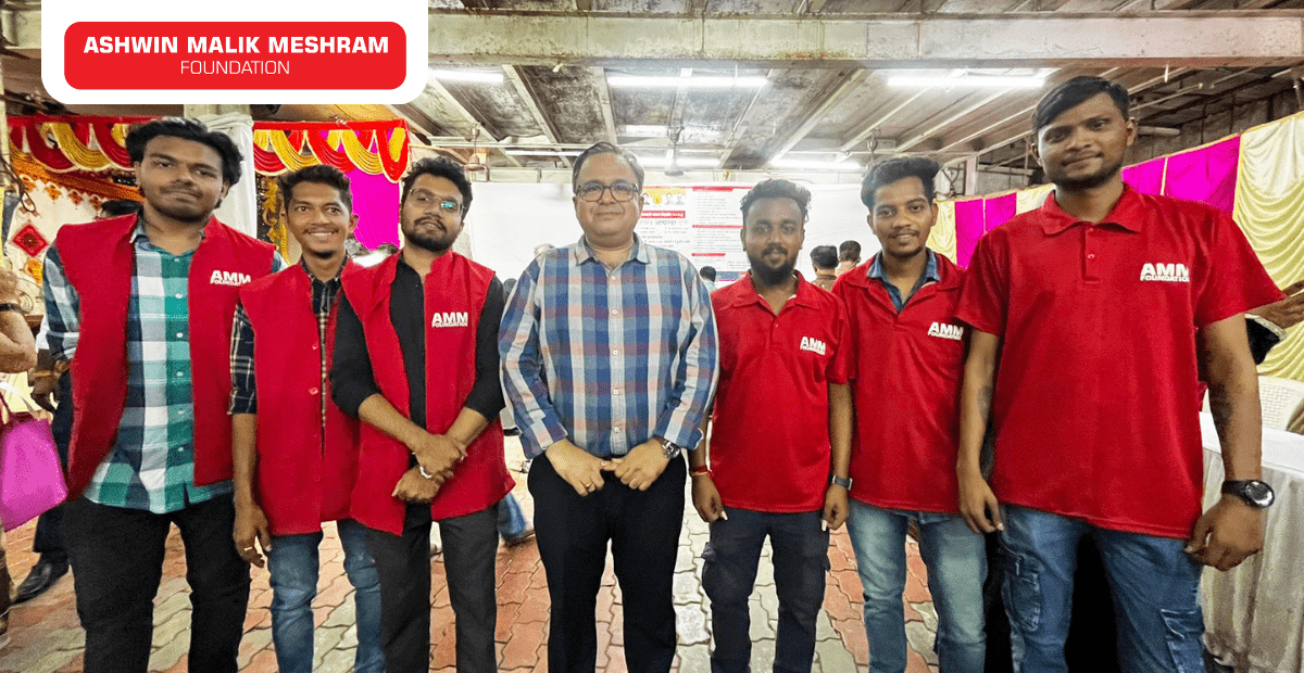 Eye Check-up camp, Aayushman Bharat Health ID Camp and E-Shram Yojana Camp conducted by AMM Foundation at Ghatkopar.