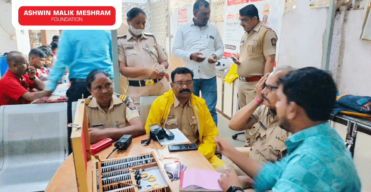 AMM Foundation Conducted an Eye Check-Up Camp along with Health Id Camp for all the Police Officers & Staff of Tilak Nagar Police Station, Chembur.