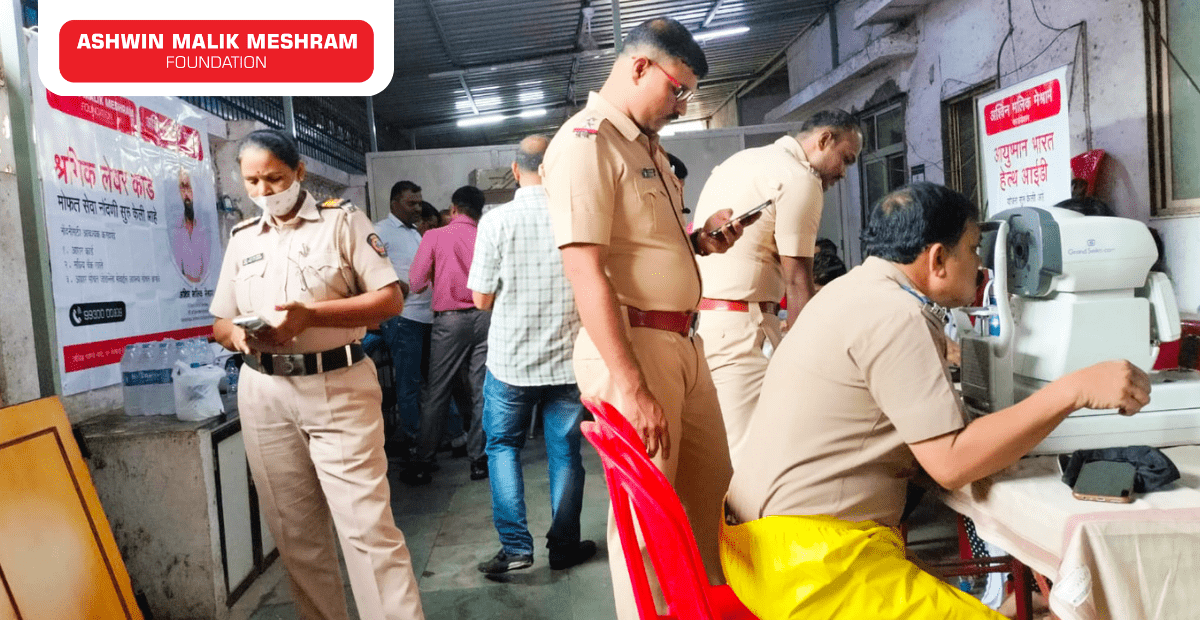 AMM Foundation Conducted an Eye Check-Up Camp along with Health Id Camp for all the Police Officers & Staff of Tilak Nagar Police Station, Chembur.