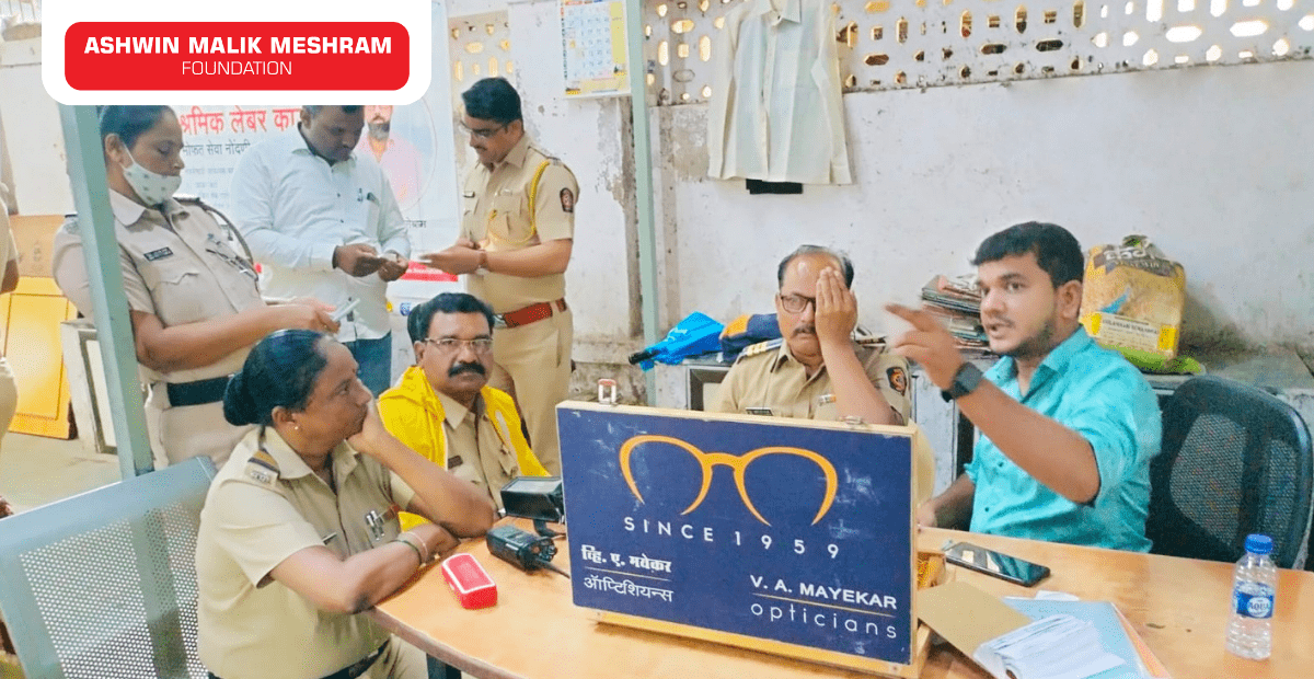 AMM Foundation Conducted an Eye Check-Up Camp along with Health Id Camp for all the Police Officers & Staff of Tilak Nagar Police Station, Chembur.