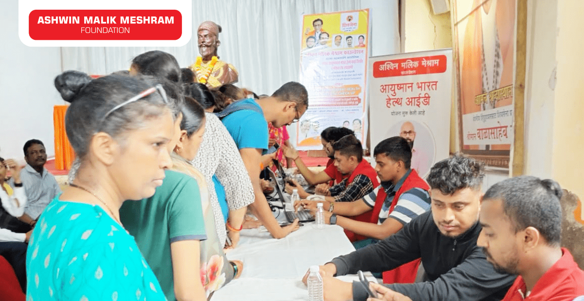 Mega Eye Check-Up Camp along with Ayushman Bharat Health Card Camp Conducted by Meshram Foundation.
