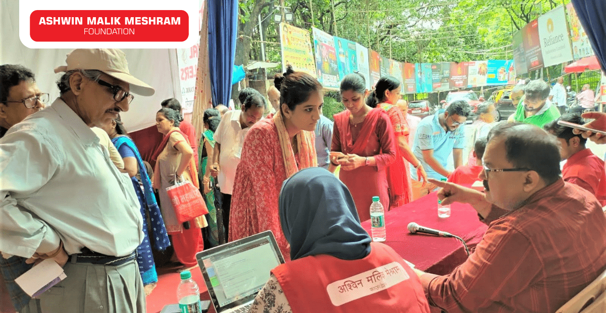 Ashwin Malik Meshram Foundation conducted an Ayushman Bharat Health ID Camp at Nepean Sea Road, Malabar Hill.
