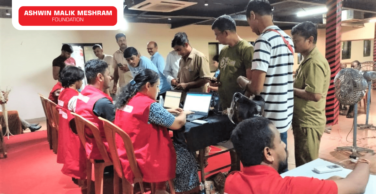 Ashwin Malik Meshram Foundation conducted an Ayushman Bharat Health ID Camp at Chakala, Andheri (East).