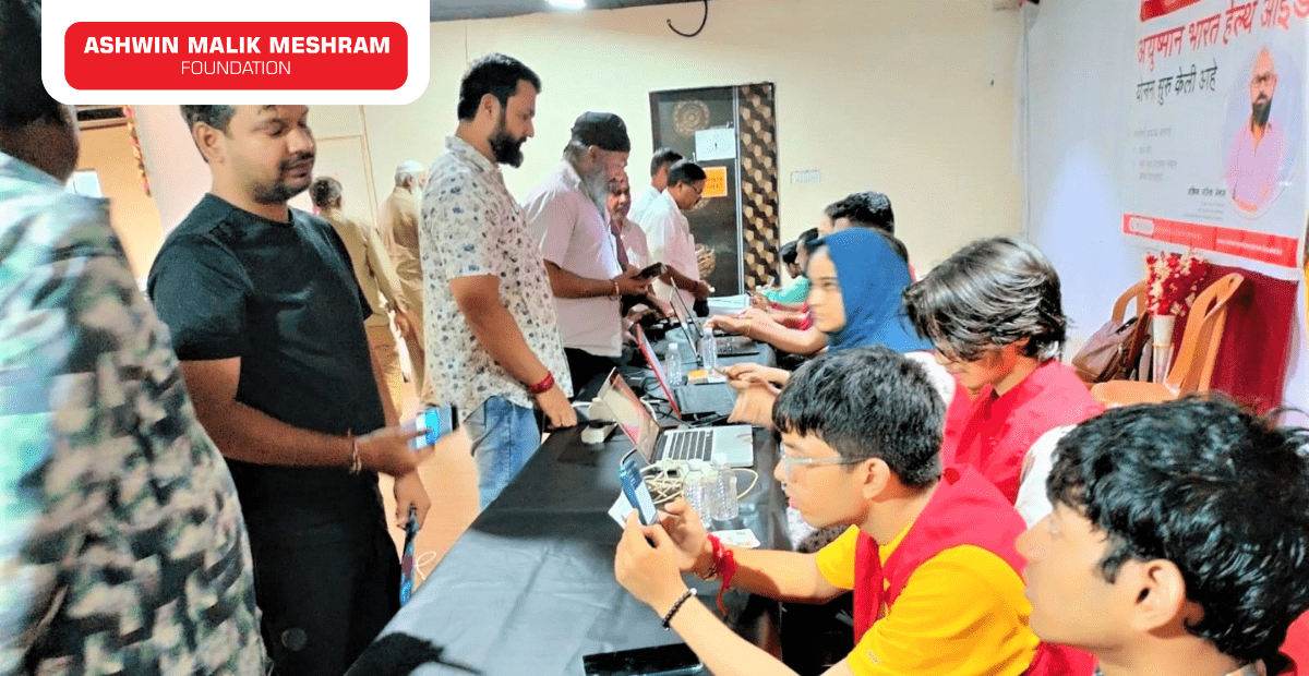 Ashwin Malik Meshram Foundation conducted an Ayushman Bharat Health ID Camp at Chakala, Andheri (East).