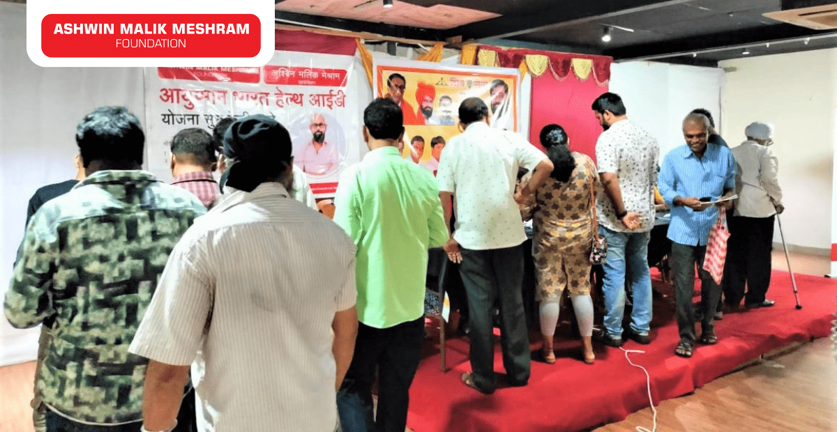 Ashwin Malik Meshram Foundation conducted an Ayushman Bharat Health ID Camp at Chakala, Andheri (East).