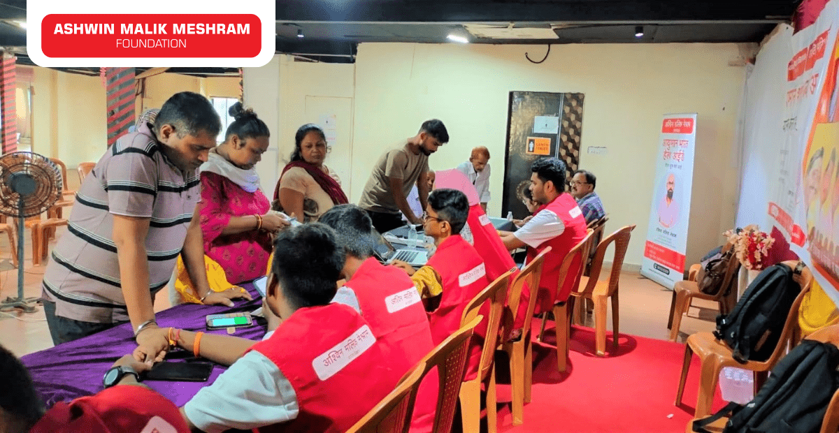 Health Card Registration Camp Organised for Underprivileged People in Chakala, Andheri (East) by Meshram Foundation
